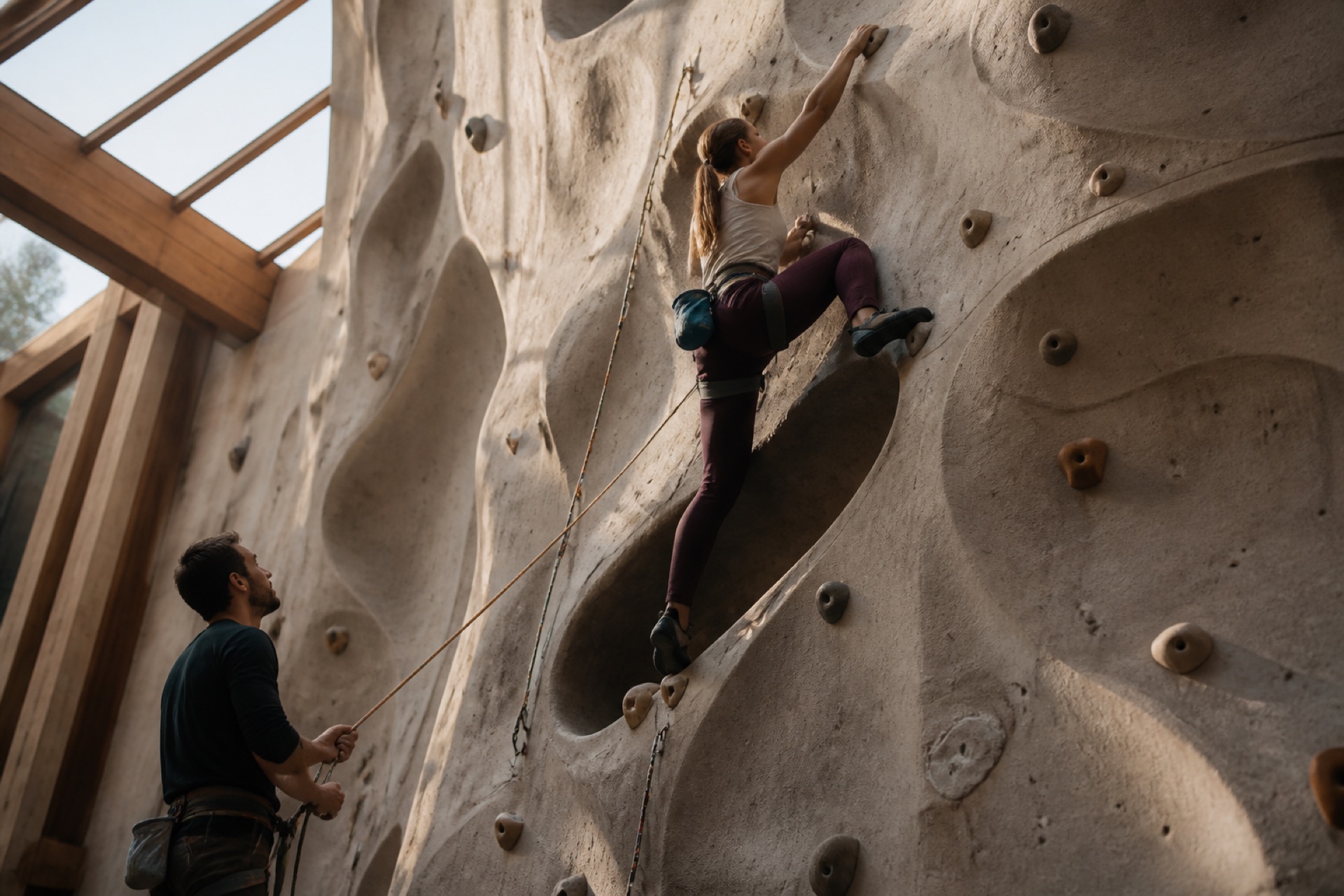 Indoor climbing studio
