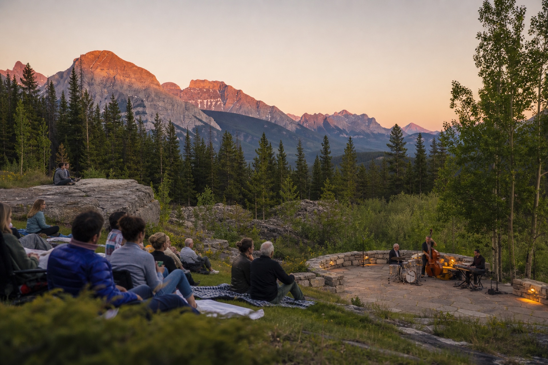 Summer amphitheatre concert