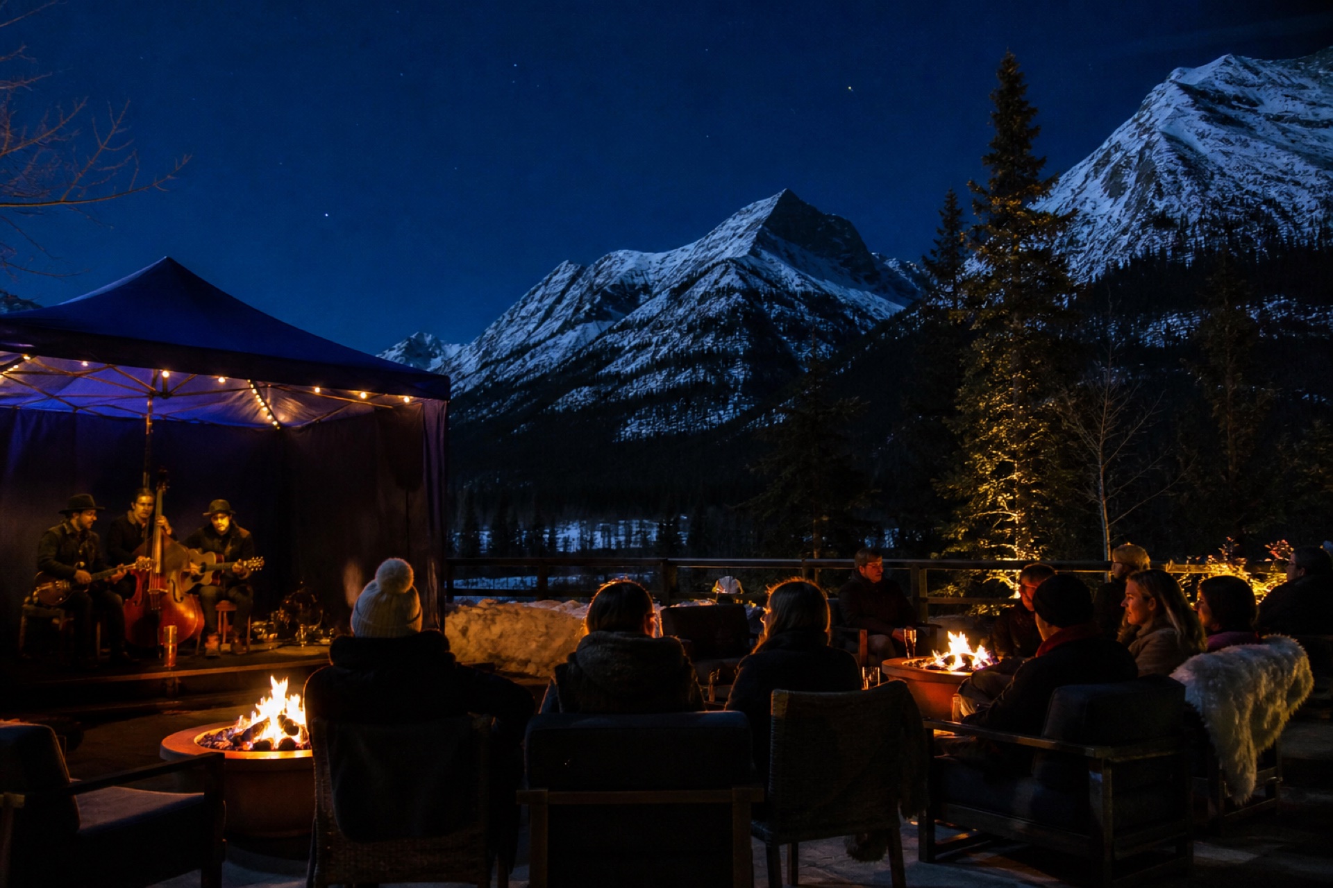 Open-air winter music terrace at Ttnavi
