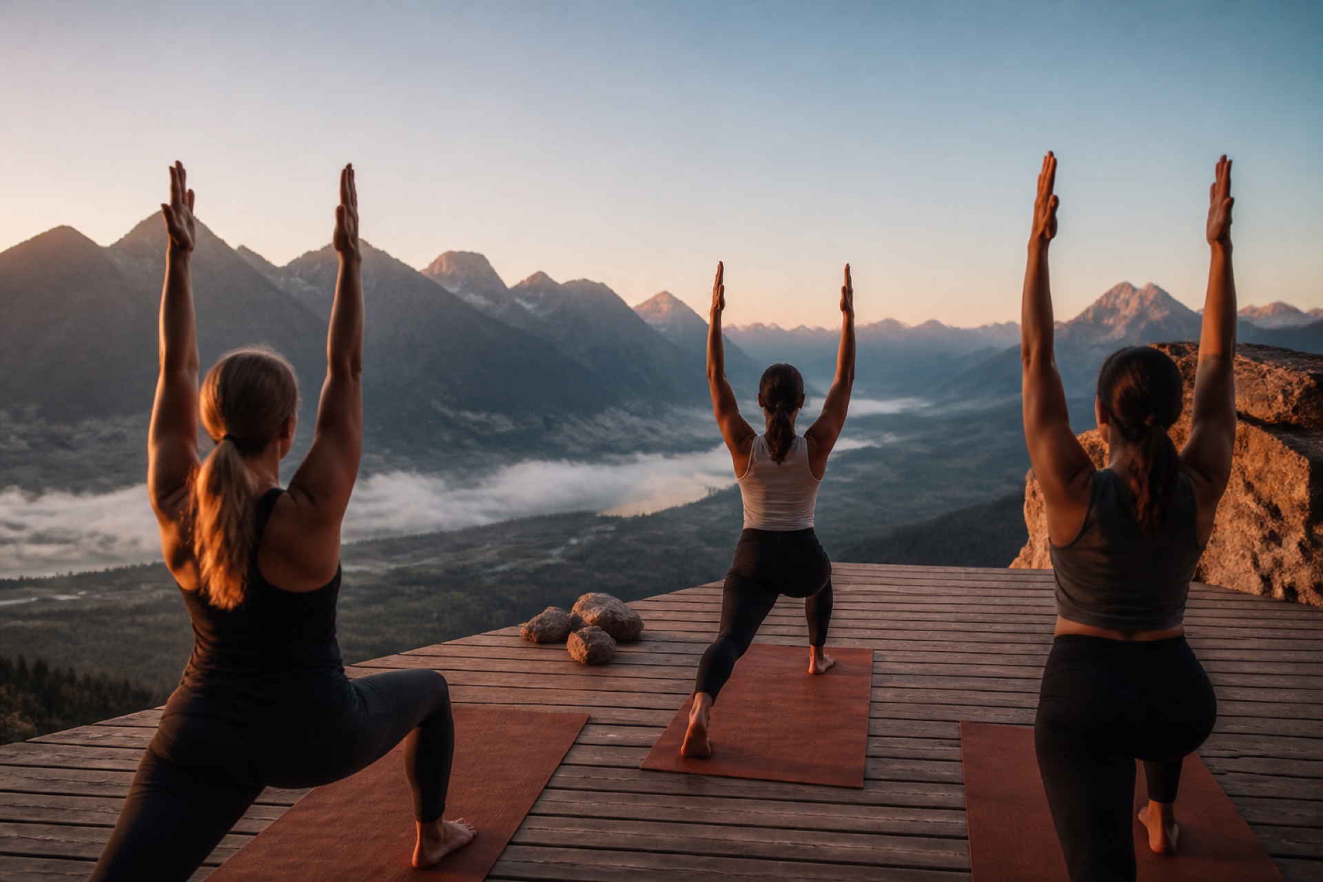 Sunrise mountain yoga weekend at Ttnavi